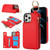 RFlD Anti-theft Double Buckle Ring Zipper Card Phone Case