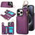 RFlD Anti-theft Double Buckle Ring Zipper Card Phone Case