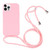 Candy Colors TPU Protective Phone Case with Lanyard