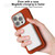 Skin Feel Fine Leather Texture Metal Lens Frame MagSafe Phone Case
