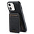 Suteni H18 Cross Grain MagSafe Wallet Leather Phone Case
