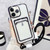 Plating Clear TPU Phone Case with Card Slot & Strap