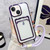 Plating Clear TPU Phone Case with Card Slot & Strap