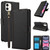 Skin Feel Pure Color Card Slots Leather Phone Case with Dual Lanyard