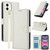 Skin Feel Pure Color Card Slots Leather Phone Case with Dual Lanyard