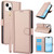 Skin Feel Pure Color Card Slots Leather Phone Case with Dual Lanyard
