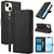 Skin Feel Pure Color Card Slots Leather Phone Case with Dual Lanyard