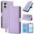 Skin Feel Pure Color Card Slots Leather Phone Case with Dual Lanyard