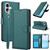 Skin Feel Pure Color Card Slots Leather Phone Case with Dual Lanyard