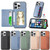 Carbon Fiber Magnetic Card Wallet RFID Blocking Phone Case