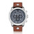 CAGARNY 6882 Fashion Waterproof Polychromatic Metal Shell Quartz Watch with Leather Wristband