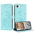 Embossed Kitten Phone Leather Case with Lanyard