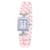 Square Dial Diamond Pearl Bracelet Watch