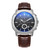 Ochstin 5039C Multifunctional Business Men Watch Luminous Waterproof Leather Quartz Watch