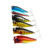 HENGJIA Plastic Artificial Fishing Lures Popper Bionic Fishing Bait with Hooks, Length: 9 cm, Random Color Delivery