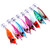 HENGJIA HENG JIA SJ011 8 in 1 10cm Noctilucent Plastic Hard Baits Squid Fishing Lures Set Fishing Tackle Baits, Random Color Delivery