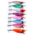 HENGJIA HENG JIA SJ011 8 in 1 10cm Noctilucent Plastic Hard Baits Squid Fishing Lures Set Fishing Tackle Baits, Random Color Delivery