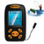 Portable Ultrasonic Fish Finder, Water Depth & Temperature Fishfinder with Wired Sonar Sensor Transducer and LCD Display