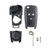 For Opel Car Keys Replacement 3 Buttons Car Key Case with Foldable Key Blade