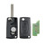 For PEUGEOT 2 Buttons Intelligent Remote Control Car Key with PCF7961 Integrated Chip & Battery & Holder & Slotted Key Blade & ASK Signal, Frequency: 433MHz