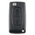 For PEUGEOT 2 Buttons Intelligent Remote Control Car Key with PCF7961 Integrated Chip & Battery & Holder & Slotted Key Blade & ASK Signal, Frequency: 433MHz
