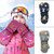 Children Sartoon Deer Rabbit Print Pattern Long Sleeves Windproof and Waterproof Ski Gloves