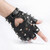 Children Punk Rivet Faux Leather Glove Kids DS Dancing Rock and Roll Jazz Half Finger Glove