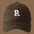Large Cap Size Duck Tongue Hat R Labeled Letter Soft Top Baseball Caps