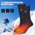 3-speed Temperature Regulation Electric Heating Socks Long Tube Warm Socks With Battery Box Black