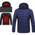 USB Heated Smart Constant Temperature Hooded Warm Coat for Men and Women (Color:Dark Blue Size:XXXXL)