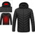 USB Heated Smart Constant Temperature Hooded Warm Coat for Men and Women (Color:Dark Blue Size:XXXXL)