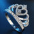 Princess Queen Crown-shaped Platinum Plated Zircon Ring, US Size: 7, Diameter: 17.3mm, Perimeter: 54.4mm