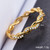 Simple Stylish Ladies Full Rhinestone Twist Modelling Ring(US Size:7)