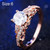 1 Pair Women Fashion Micro-inlaid Zircon Engagement Ring Princess Queen Aristocratic Temperament Couple Ring(Rose Gold US size: 6)