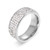 Stainless Steel Eternity Ring For Wedding Band Engagement Promise Crystal And Rhinestones Inlaid Circle Round, 57 mm, US Size:10, Inner Diameter: 20 mm, Perimeter: 62.8 mm