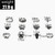 12pcs/set Heart Cross Butterfly Mushroom Spider Open Ring