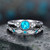2 PCS/Set Women Fashion Zircon Gemstone Ring