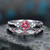 2 PCS/Set Women Fashion Zircon Gemstone Ring