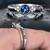 2 PCS/Set Women Fashion Zircon Gemstone Ring