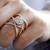 Rose Gold-plated Color Separation Ring Creative Cross Zircon Engagement Ring
