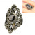 Vintage Ethnic Style Exquisite Carved Inlaid Acrylic Resin Hollow Ring