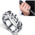 Punk Rock Stainless Steel Rotatable Chain Rings