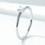 S925 Sterling Silver Ring Platinum Plated Heart Clear Ring
