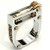 Mechanical Two-Tone Ring Gear Novelty Jewelry Ring, Size: 6
