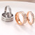2pcs Girls Simple Titanium Steel Diamond Ring