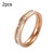 2pcs Girls Simple Titanium Steel Diamond Ring