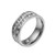 2pcs Girls Simple Titanium Steel Diamond Ring