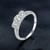 MSR009 Sterling Silver S925 Lace White Gold Plated Moissanite Ring