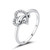 S925 Sterling Silver Deep Blue Heart Women Ring Jewelry