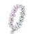 S925 Sterling Silver Pink Wreath Women Ring